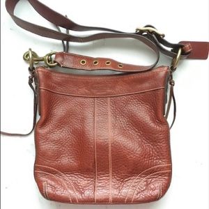 Coach crossbody cognac brown